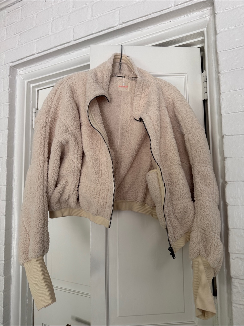 Women’s free people Ivory Sherpa Zip Jacket